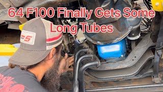 64 Ford F100 5.0/302 Header Install Summit Brand They Fit!