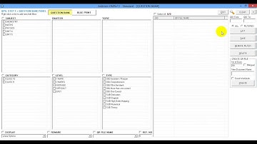 Part 1 -  Question Bank Software Filter Settings