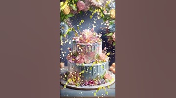 Flower heart Happy birthday to you song #happybirthday #birthday #birthdaycake
