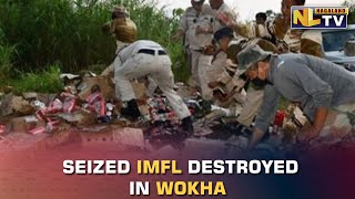 HUGE CONSIGNMENT OF SEIZED IMFL DESTROYED IN WOKHA DISTRICT