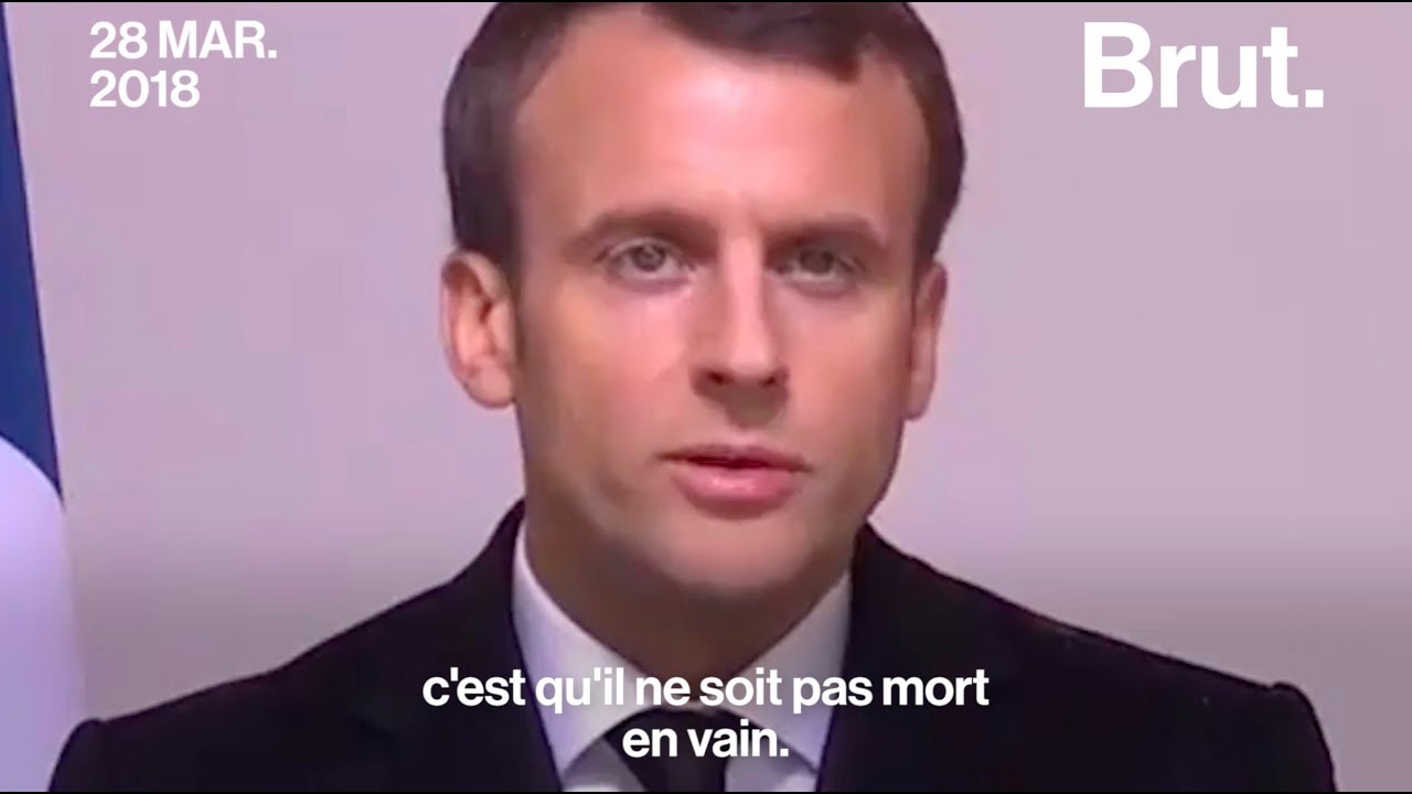 L'hommage d'Emmanuel Macron à Arnaud Beltrame