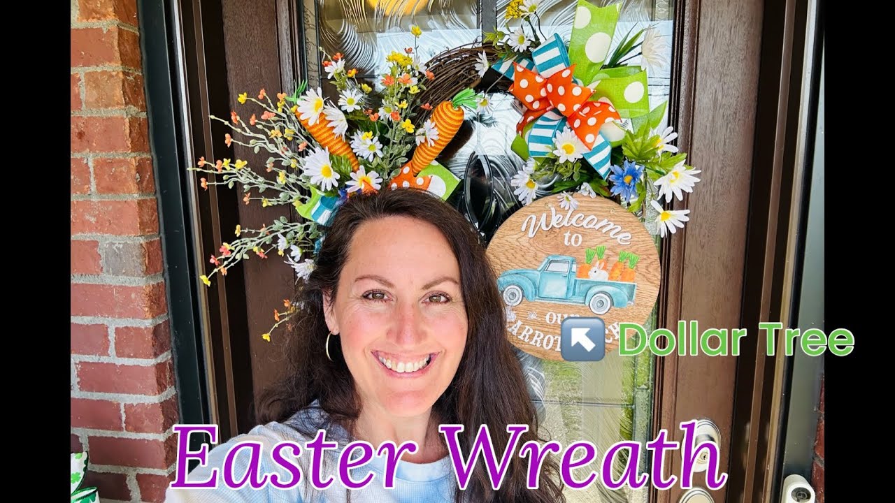 EASTER WREATH | Wreath Tutorial | Dollar Tree DIY | Spring & Easter ...
