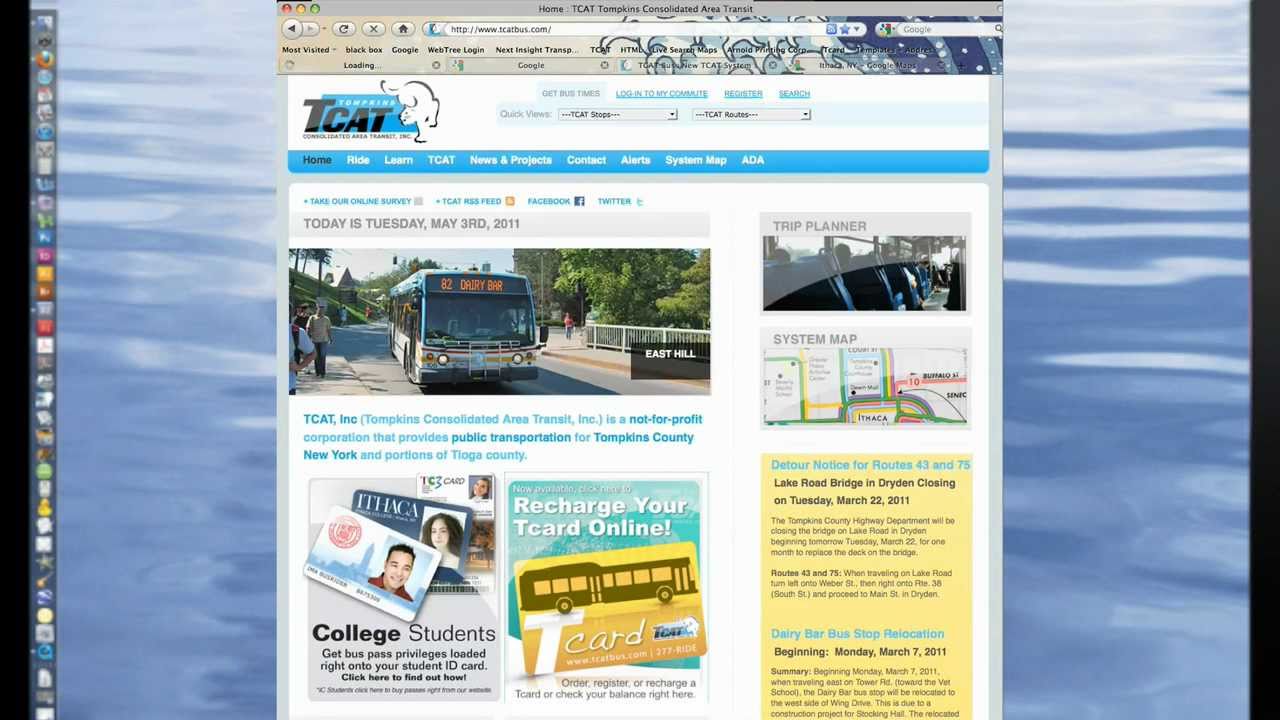 TCAT bus, Ithaca How to set up an account_Wide YouTube