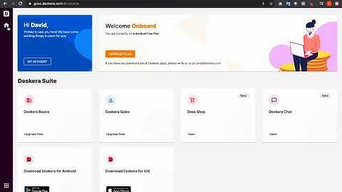 How to set up a company and create an apps account in Deskera books