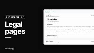 Add your legal pages (privacy policy and terms of service, in every language)