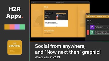 Social from anywhere, `Now next then` graphic and more! // H2R Graphics v2.13