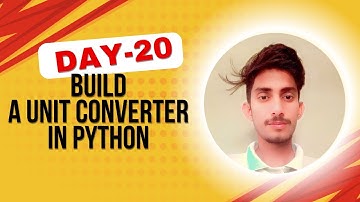 Day 20 - Build a Unit Converter in Python | Functions + Clean Code | 100 Days of Python
