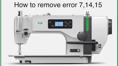 How to remove error 7,14,15 in zoje 6000D