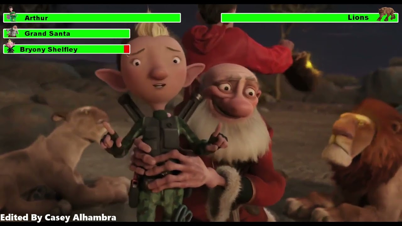 Arthur Christmas (2011) Lion Chase with healthbars
