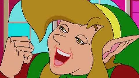 Link: The Faces of Evil intro, but the dialogue was recorded backwards and then reversed