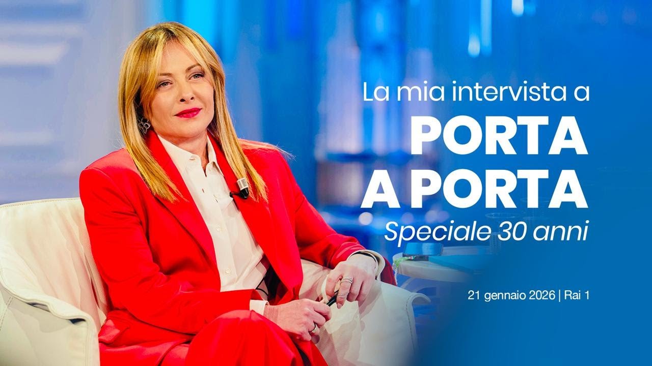La mia intervista a Porta a Porta - speciale 30 anni | 21 gennaio 2026