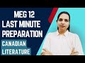 MEG 12 Canadian Literature | Last Minute Preparation | Important Questions & Quick Revision