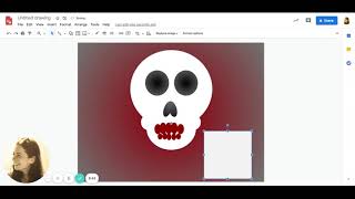 Dia de los. Muertos Skull in Google Drawings