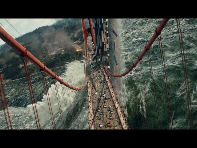 San Andreas (2015) -  Tsunami Scene - Pure Action [4K] class=