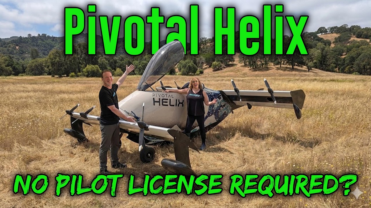 This eVTOL requires no pilot license! Pivotal Helix is your personal flying machine!!