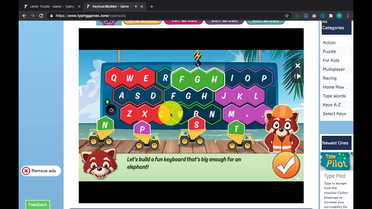 KeyboardBuilder - Game - Typing Games Zone