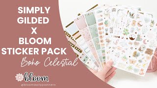Simply Gilded x bloom Boho Celestial Sticker Pack - bloom Daily Planners ®