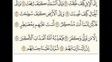 سورة الغاشية (١٧-٢٦) للشيخ المقرئ عبدالقادر العثمان ..