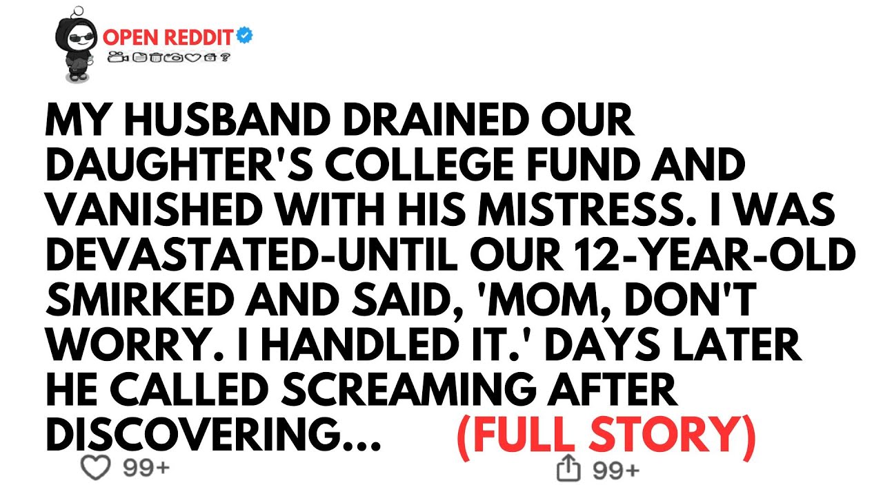 MY HUSBAND DRAINED OUR DAUGHTER'S COLLEGE FUND AND VANISHED WITH HIS MISTRESS. I WAS DEVASTATED...