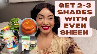 2-3 SHADES LIGHTENING MIXTURE WITH EVEN SHEEN COCOA BUTTER #tutorial #skinwhitening #viral