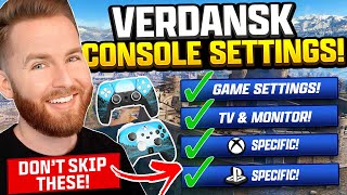 MUST CHANGE CONSOLE WARZONE SETTINGS! Best Controller, Graphics, Movement For Verdansk (PS & XBOX)