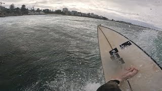 SURFING A PERFECT SESSION AT LOCAL POINT BREAK WITH A BIG BUILD UP OF SWELL (4K POV)
