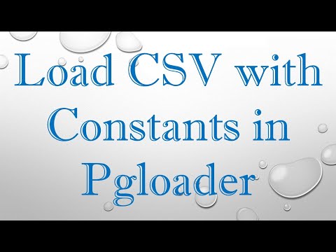 Load CSV with Constants in Pgloader