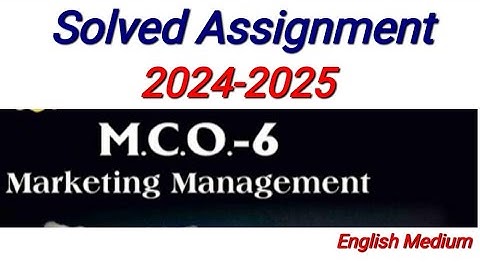 MCO 06 Solved Assignment 2024-25 | MCO 6 Solved Assignment 2025 English | MCO 06 Assignment PDF