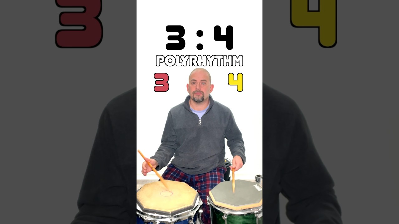 3:4 Polyrhythm in 14 Seconds!