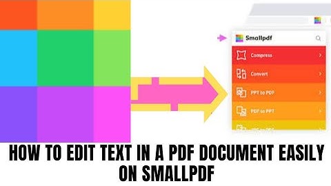 How to edit text in a pdf document easily on SmallPDF