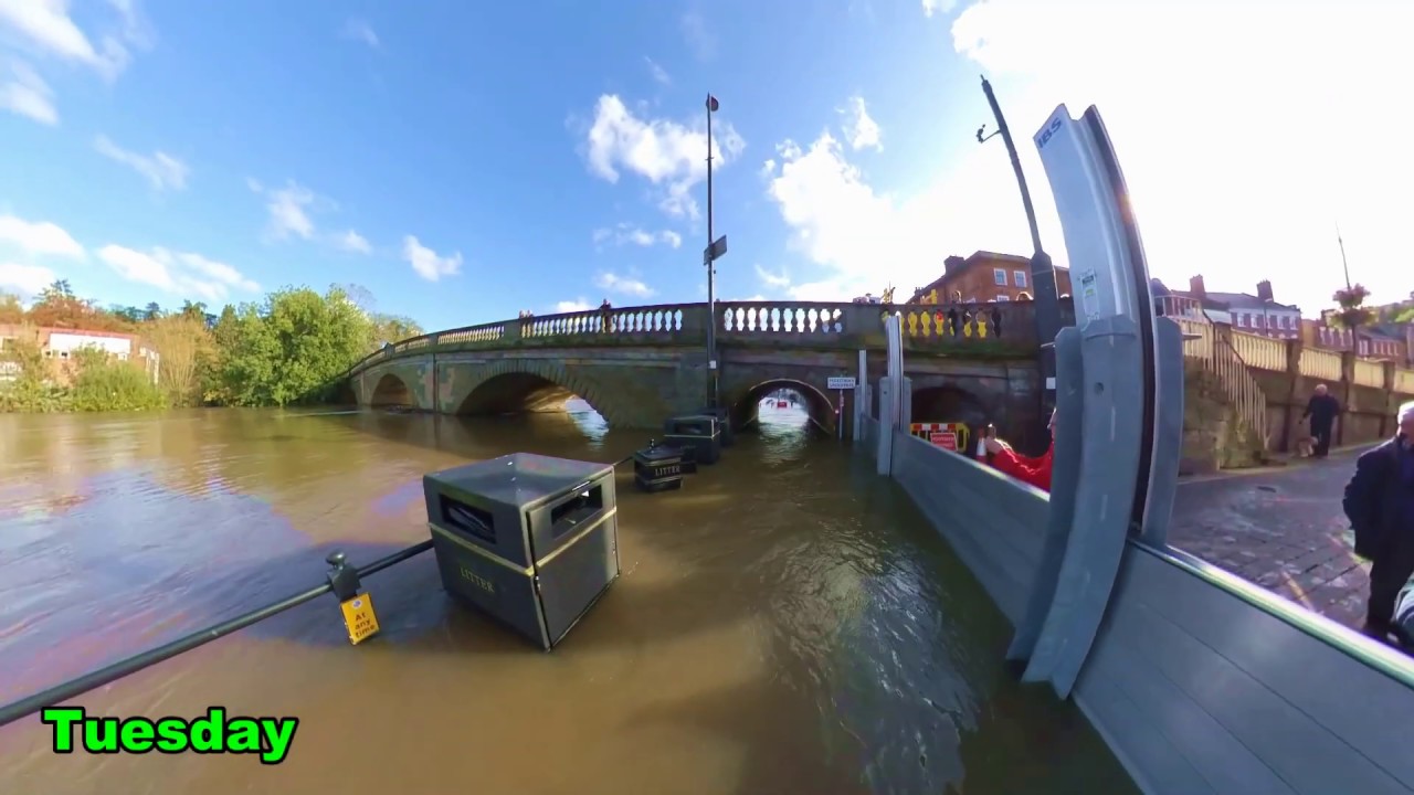 Bewdley difference in River Level over 2 days Tuesday 29th and