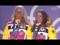 Cross Country Skiing Women Team Sprint Victory Ceremony | Vancouver 2010