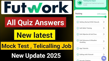 Futwork All Quiz answers & Live Mock Call test Pass || Telicaller Jobs Work from home 2025