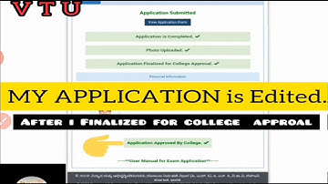 How To Edit VTU Exam Application Form After Student Finalised