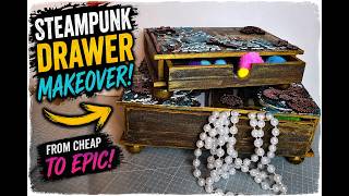 I Upcycled Cheap Wooden Drawers Into This Steampunk Masterpiece! ⚙️🦋