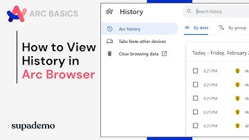 How to View History in Arc Browser