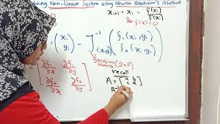 Solving non-linear system using Newton Raphson's Method ( General Formula)