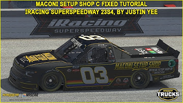 iRacing Fixed NASCAR Series Tutorial: Maconi Setup Shop C Fixed Truck Series at iRacing SS 23S4.