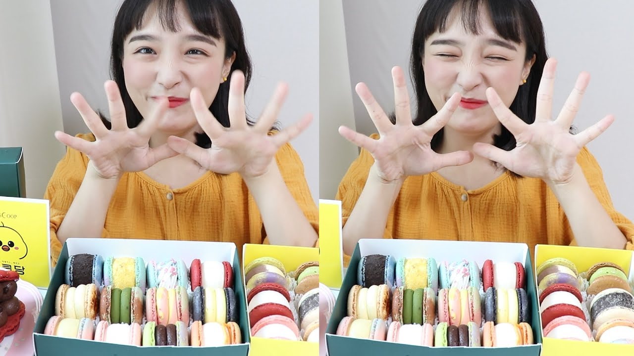 🐥스쿱당 마카롱 먹방 _ 똥똥 최고 귀요미 뚱카롱 :D