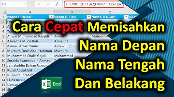 Cara Mudah Memisahkan Nama di Excel - Excel Tutorial
