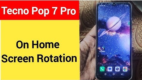 How to turn on home screen rotation, home screen auto rotation on off kaise karen, Tecno Pop 7 Pro m