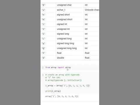 How to Create an Array in Python #python #education #programming # ...