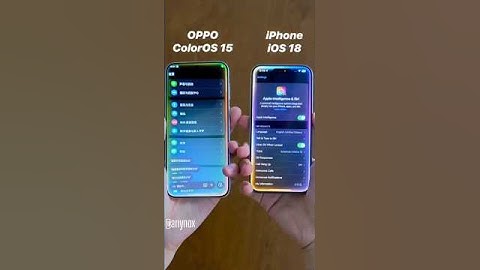 ColorOS 15 vs Apple iOS 18 colourful glare effect comparison #anynox