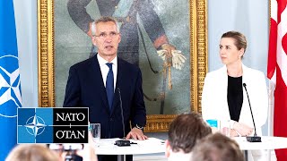 NATO Secretary General with the Prime Minister of Denmark 🇩🇰 Mette Frederiksen, 19 MAY 2022