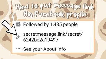 How to put secret message link on facebook profile tutorial | Facebook Tutorial 2022