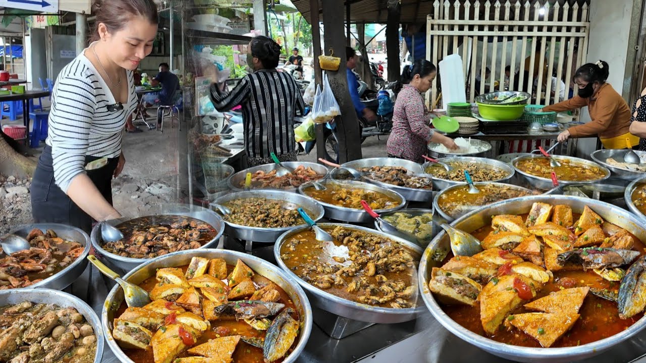 Quá dữ quán cơm mâm với cơm phần chảo nhìn thấy phát thèm | Long Xuyên TV 