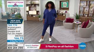WynneLayers SoftKNIT Sweater Knit PullOn Jogger Pant