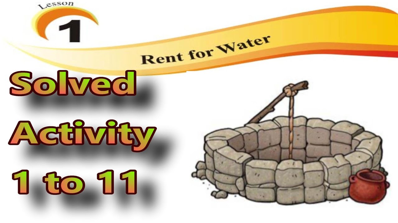 Chapter 1 Rent For water/class 7th/ PSEB/Activities 1 to 11 YouTube