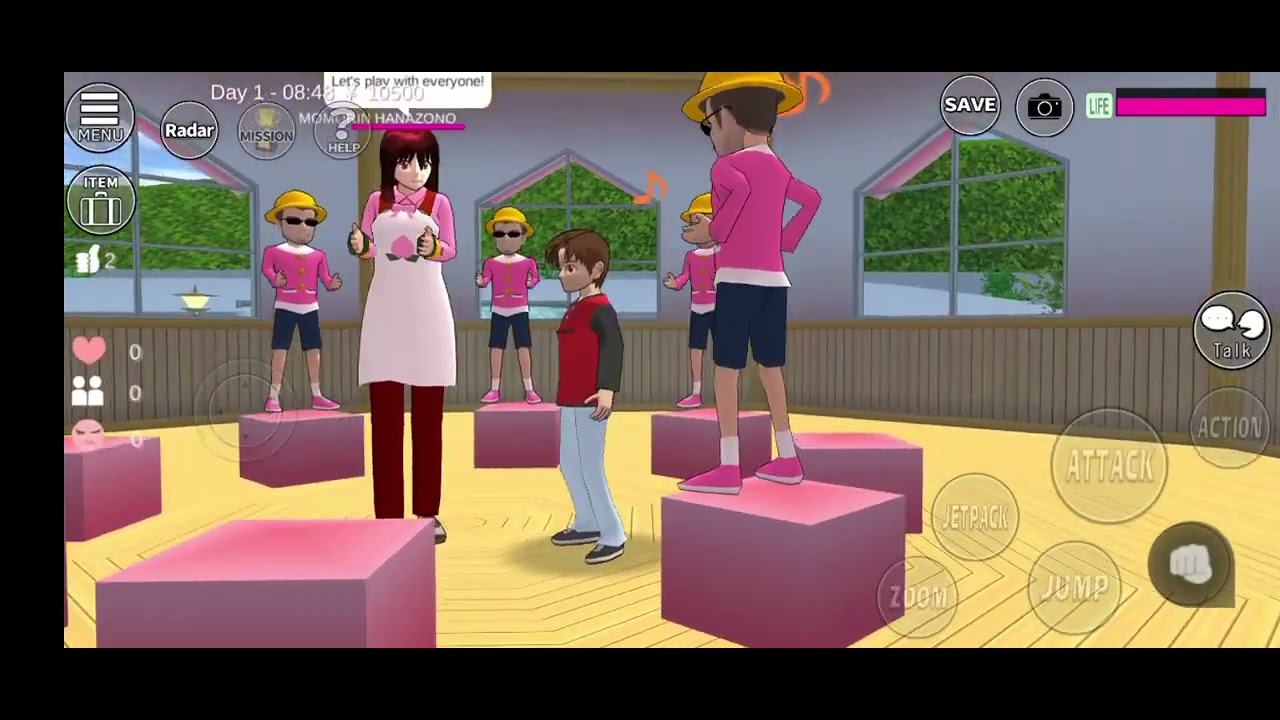 Sakura school simulator yuta malas ke sekolah gurunya kakak taiga marah di hukum 
