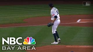 Highlights: Mariners pitcher catches 108 mph line drive in his shirt screenshot 3